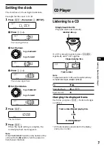 Предварительный просмотр 7 страницы Sony CDX-C480 - Fm/am Compact Disc Player Operating Instructions Manual