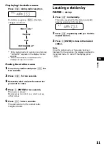 Предварительный просмотр 11 страницы Sony CDX-C480 - Fm/am Compact Disc Player Operating Instructions Manual