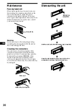 Предварительный просмотр 20 страницы Sony CDX-C480 - Fm/am Compact Disc Player Operating Instructions Manual