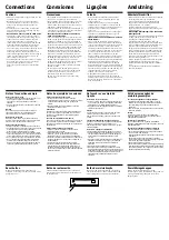 Предварительный просмотр 3 страницы Sony CDX-C4850R Installation/Connections