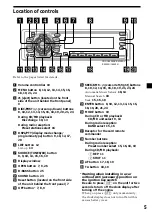 Предварительный просмотр 5 страницы Sony CDX-C4900R Operating Instructions Manual