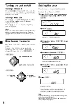 Предварительный просмотр 8 страницы Sony CDX-C5000FP Operating Instructions Manual