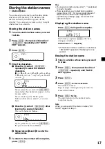 Предварительный просмотр 17 страницы Sony CDX-C5000FP Operating Instructions Manual