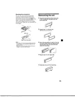 Предварительный просмотр 25 страницы Sony CDX-C5000X - Fm/am Compact Disc Player Operating Instructions Manual