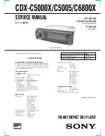 Sony CDX-C5000X - Fm/am Compact Disc Player Service Manual предпросмотр