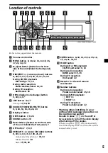 Предварительный просмотр 5 страницы Sony CDX-C5050X - Fm/am Compact Disc Player Operating Instructions Manual