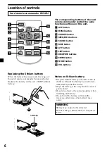 Предварительный просмотр 6 страницы Sony CDX-C5050X - Fm/am Compact Disc Player Operating Instructions Manual