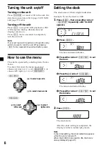 Предварительный просмотр 8 страницы Sony CDX-C5050X - Fm/am Compact Disc Player Operating Instructions Manual