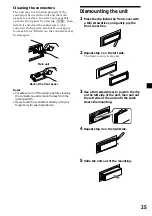 Предварительный просмотр 25 страницы Sony CDX-C5050X - Fm/am Compact Disc Player Operating Instructions Manual