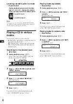 Preview for 6 page of Sony CDX-C560RDS Operating Instructions Manual