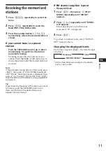 Preview for 11 page of Sony CDX-C570R Operating Instructions Manual