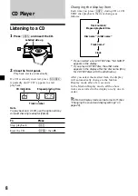 Предварительный просмотр 8 страницы Sony CDX-C5850R Operating Instructions Manual