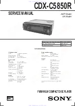 Sony CDX-C5850R Service Manual предпросмотр