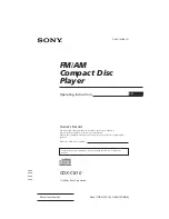 Sony CDX-C610 Operating Instructions Manual preview