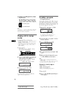 Предварительный просмотр 6 страницы Sony CDX-C610 Operating Instructions Manual