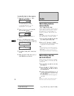 Предварительный просмотр 8 страницы Sony CDX-C610 Operating Instructions Manual