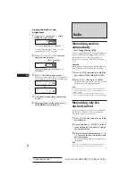 Preview for 8 page of Sony CDX-C610RDS Operating Instructions Manual