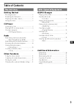 Preview for 3 page of Sony CDX-C660 - Fm/am Compact Disc Player Operating Instructions Manual