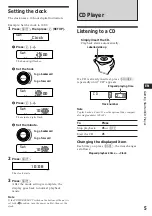 Preview for 5 page of Sony CDX-C660 - Fm/am Compact Disc Player Operating Instructions Manual