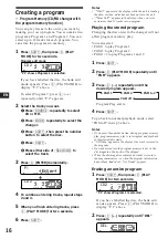 Preview for 16 page of Sony CDX-C660 - Fm/am Compact Disc Player Operating Instructions Manual