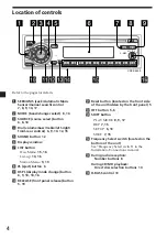 Предварительный просмотр 4 страницы Sony CDX-C6600 Operating Instructions Manual