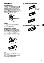 Предварительный просмотр 19 страницы Sony CDX-C6600 Operating Instructions Manual