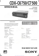 Предварительный просмотр 1 страницы Sony CDX-C6750 Service Manual