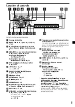 Предварительный просмотр 5 страницы Sony CDX-C6800X Operating Instructions Manual