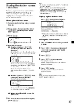 Предварительный просмотр 17 страницы Sony CDX-C6800X Operating Instructions Manual