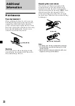 Предварительный просмотр 22 страницы Sony CDX-C6800X Operating Instructions Manual