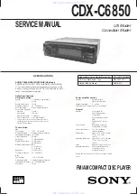 Sony CDX-C6850 Service Manual предпросмотр