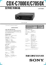 Предварительный просмотр 1 страницы Sony CDX-C7000X - Fm/am Compact Disc Player Service Manual