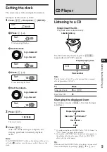 Preview for 5 page of Sony CDX-C760 - Fm/am Compact Disc Player Operating Instructions Manual