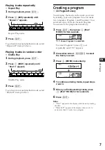 Preview for 7 page of Sony CDX-C760 - Fm/am Compact Disc Player Operating Instructions Manual