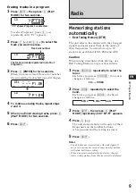 Preview for 9 page of Sony CDX-C760 - Fm/am Compact Disc Player Operating Instructions Manual