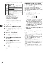 Preview for 20 page of Sony CDX-C760 - Fm/am Compact Disc Player Operating Instructions Manual