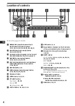 Предварительный просмотр 4 страницы Sony CDX-C780R Operating Instructions Manual