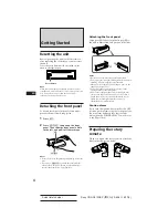 Предварительный просмотр 4 страницы Sony CDX-C810DSP Operating Instructions Manual