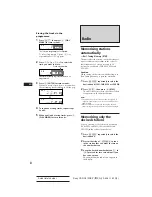 Предварительный просмотр 8 страницы Sony CDX-C810DSP Operating Instructions Manual