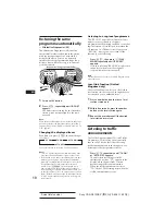 Предварительный просмотр 10 страницы Sony CDX-C810DSP Operating Instructions Manual