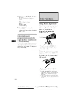 Предварительный просмотр 16 страницы Sony CDX-C810DSP Operating Instructions Manual