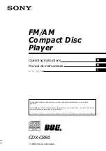 Предварительный просмотр 1 страницы Sony CDX-C880 - Fm/am Compact Disc Player Operating Instructions Manual