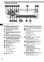 Предварительный просмотр 4 страницы Sony CDX-C880 - Fm/am Compact Disc Player Operating Instructions Manual