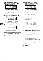 Предварительный просмотр 22 страницы Sony CDX-C880 - Fm/am Compact Disc Player Operating Instructions Manual