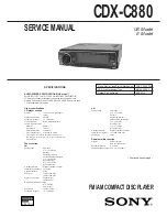 Sony CDX-C880 - Fm/am Compact Disc Player Service Manual предпросмотр