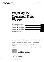 Sony CDX-C880R Operating Instructions Manual предпросмотр