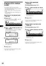 Предварительный просмотр 10 страницы Sony CDX-C880R Operating Instructions Manual