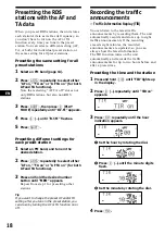 Предварительный просмотр 18 страницы Sony CDX-C880R Operating Instructions Manual