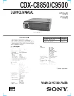 Предварительный просмотр 1 страницы Sony CDX-C8850 - Fm/am Compact Disc Player Service Manual