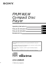 Sony CDX-C8850R Operating Instructions Manual предпросмотр